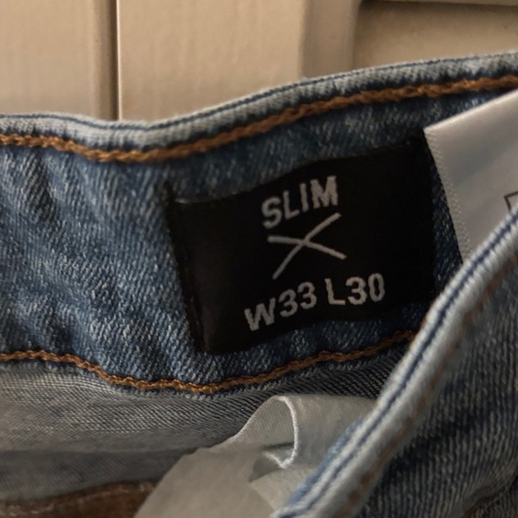 Ring of Fire Men's Light Blue Relaxed Distressed Jeans Size 33x30 - Picture 3 of 10